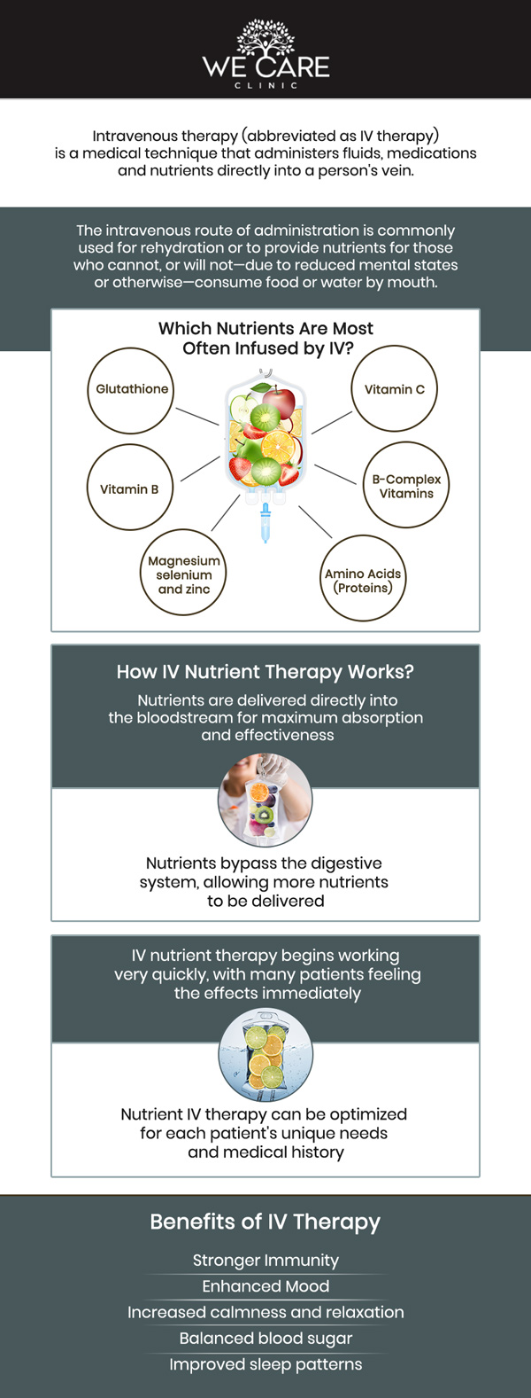 Unlike oral supplements that lose potency during digestion, IV therapy delivers essential vitamins and fluids directly into your bloodstream for immediate, 100% absorption. At We Care Clinic in River Oaks, TX, this powerful wellness tool is elevated by the direct oversight of Dr. Shabnam Qasim, MD, a Board-certified Internal Medicine Physician, and our team of experienced nurse practitioners. We ensure every infusion is medically safe and perfectly tailored to target your specific needs, from combating chronic fatigue to providing rapid immune support. Choose a higher standard of recovery where medical expertise meets total rejuvenation for results you can truly feel. For more information, contact us or schedule an appointment online. We are conveniently located at 1011 Roberts Cut Off Rd, River Oaks, TX 76114.
