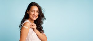 Dr. Shabnam Qasim, MD, Consults with a Patient About Post-COVID Fatigue and Recovery Options at We Care Clinic in River Oaks, TX.